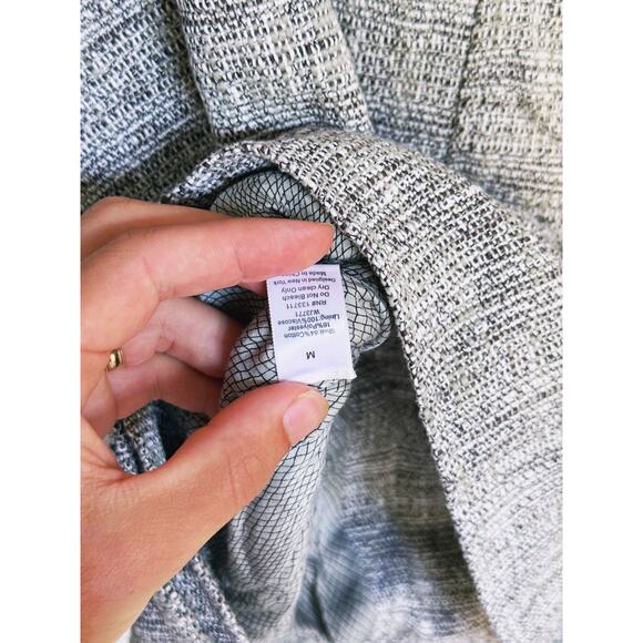 Addison Alexa Tweed Moto Vest Heathered Gray Medium Dark Academia Preppy Layer - Picture 7 of 7